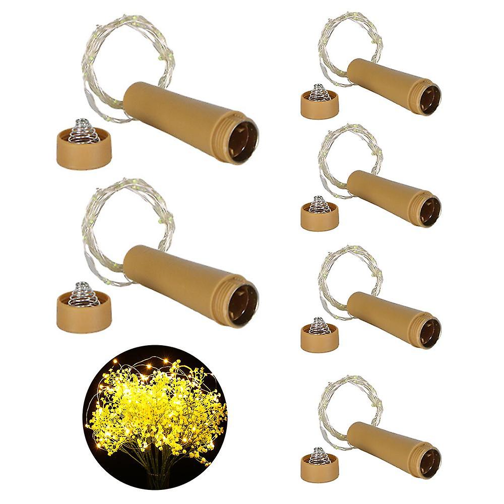 Christmas Decorations 6Pcs/Set 2m 20ED Copper Wire LED Christmas Lighting Decor Wine Bottle Plug Str