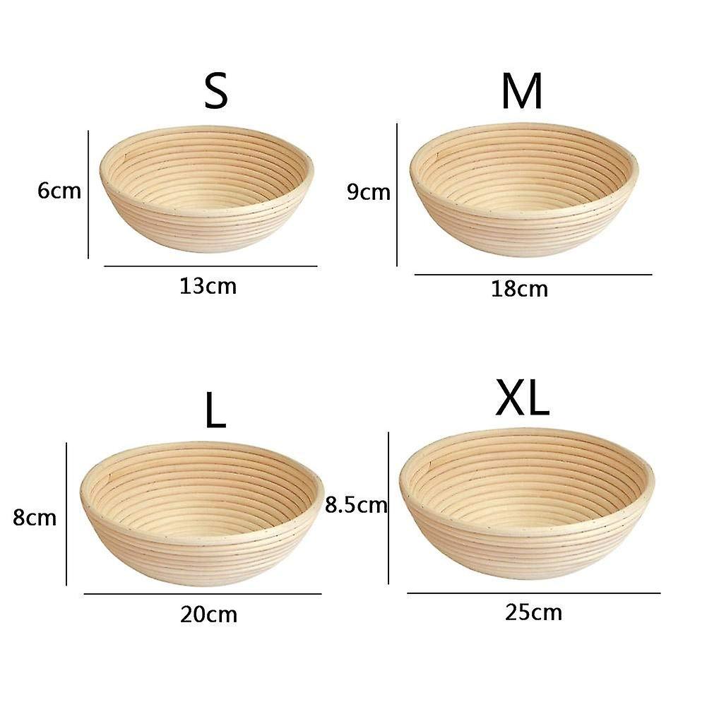 1PC Rattan Fermentation Bread Making Baskets Cookware Proofing Bread Basket