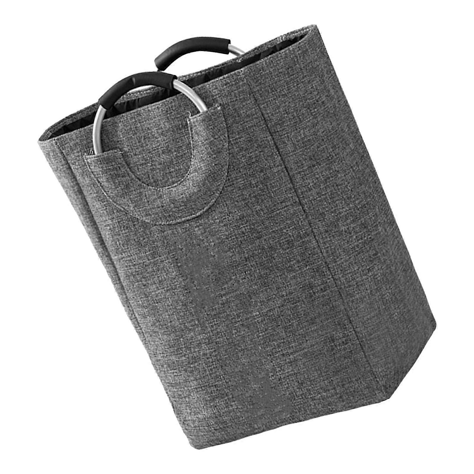 Foldable Laundry Basket Collapsible Laundry Hamper Bag Folding Dirty Clothes Basket Dark Gray 