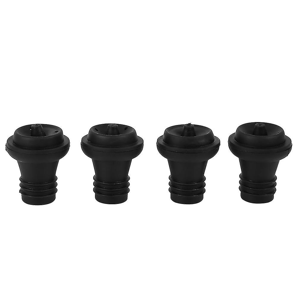 Set of 4 reusable vacuum pump stoppers for red wine and champagne bottles