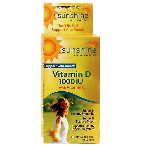 Sunshine 维生素 D， 2000 IU 60 片 （1 片装）