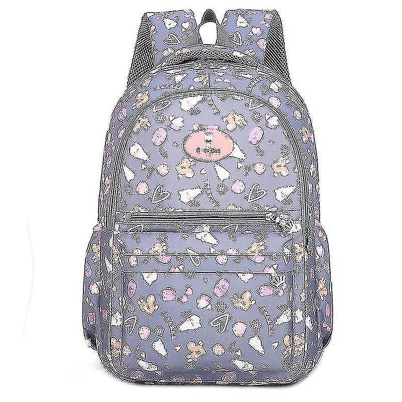 バックパックナイロン防水大容量リスかわいいプリント女子高生バックパック
