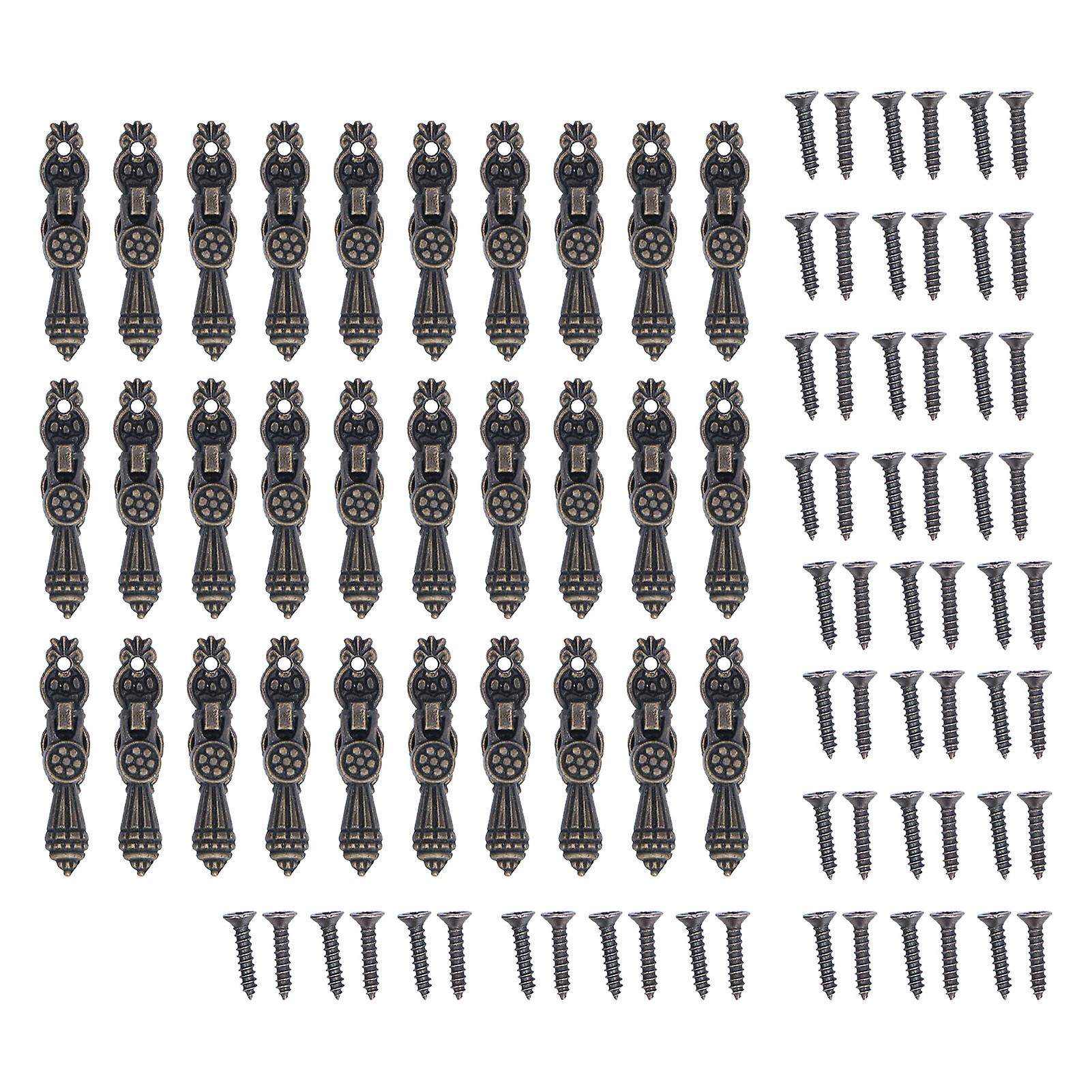 30 Pcs Handles Mini European Style Cabinet Double Door Zipper Handle Wooden Box Drawer Pulls
