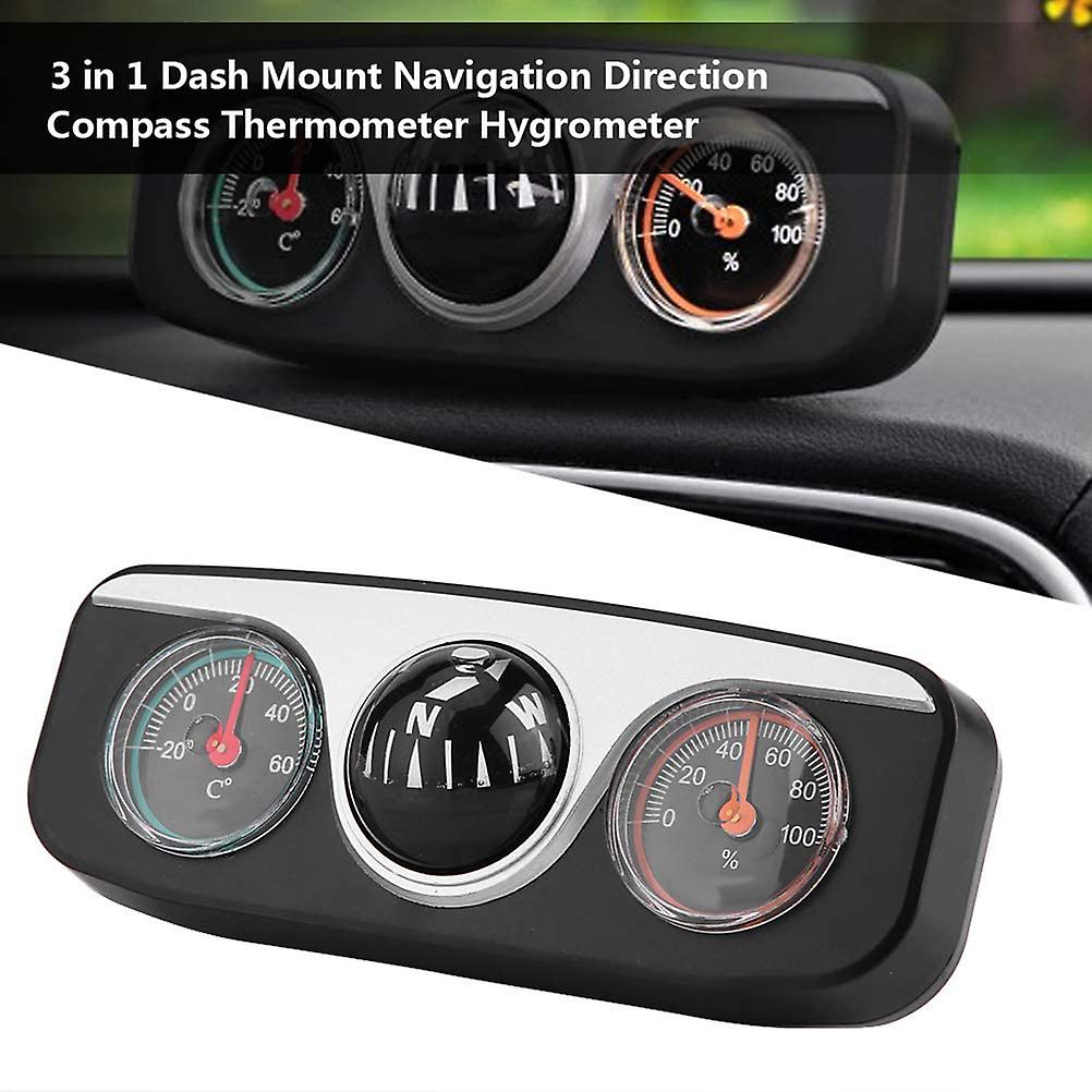Multi Functional Compass Dash Mount Navigation Compass 3 in 1 Car Truck Dash Mount Navigation Direction Compass Thermometer Hygrometer