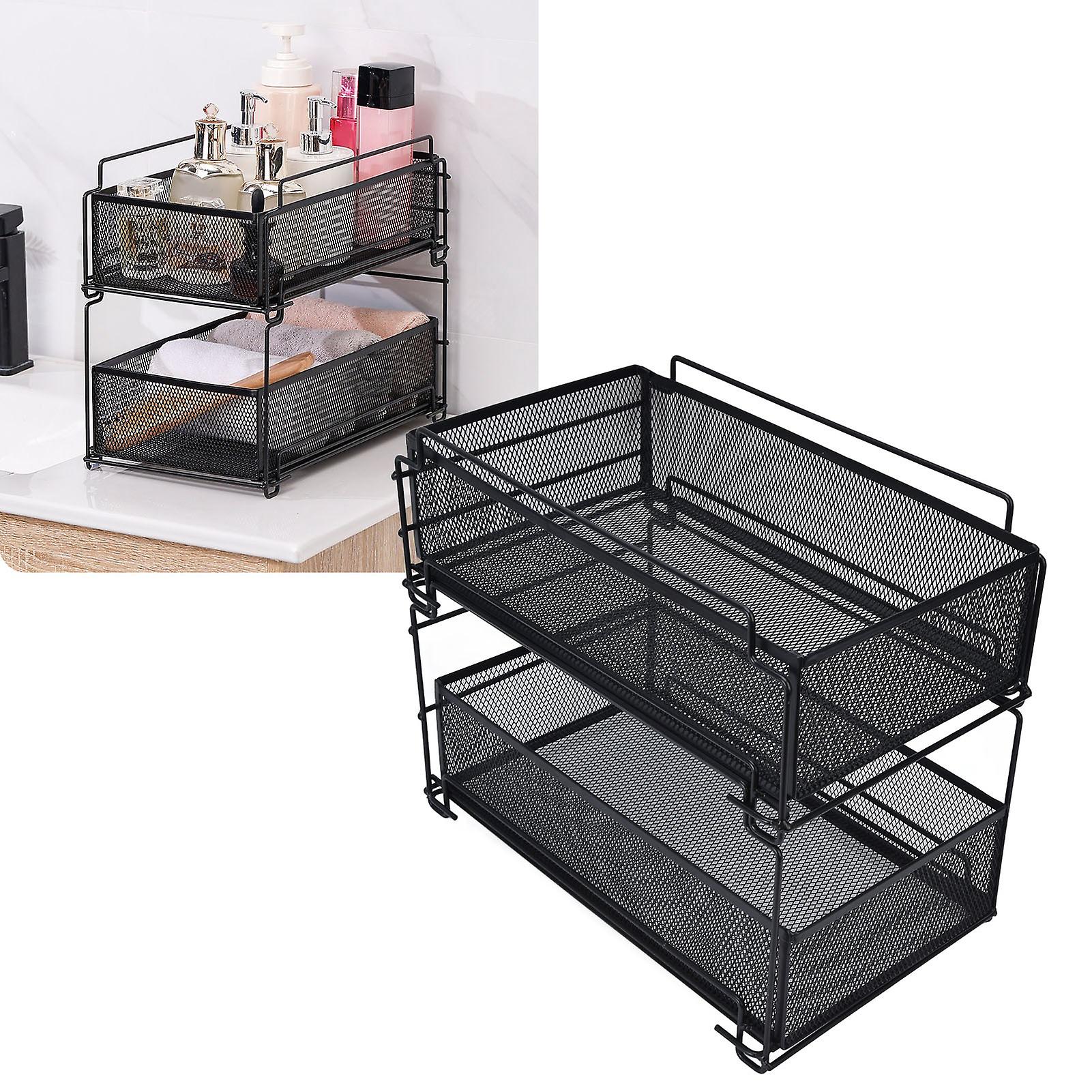 Kitchen Storage Drawer Basket Rack Multilayer Kitchen Shelf Sliding Under Sink Drawer