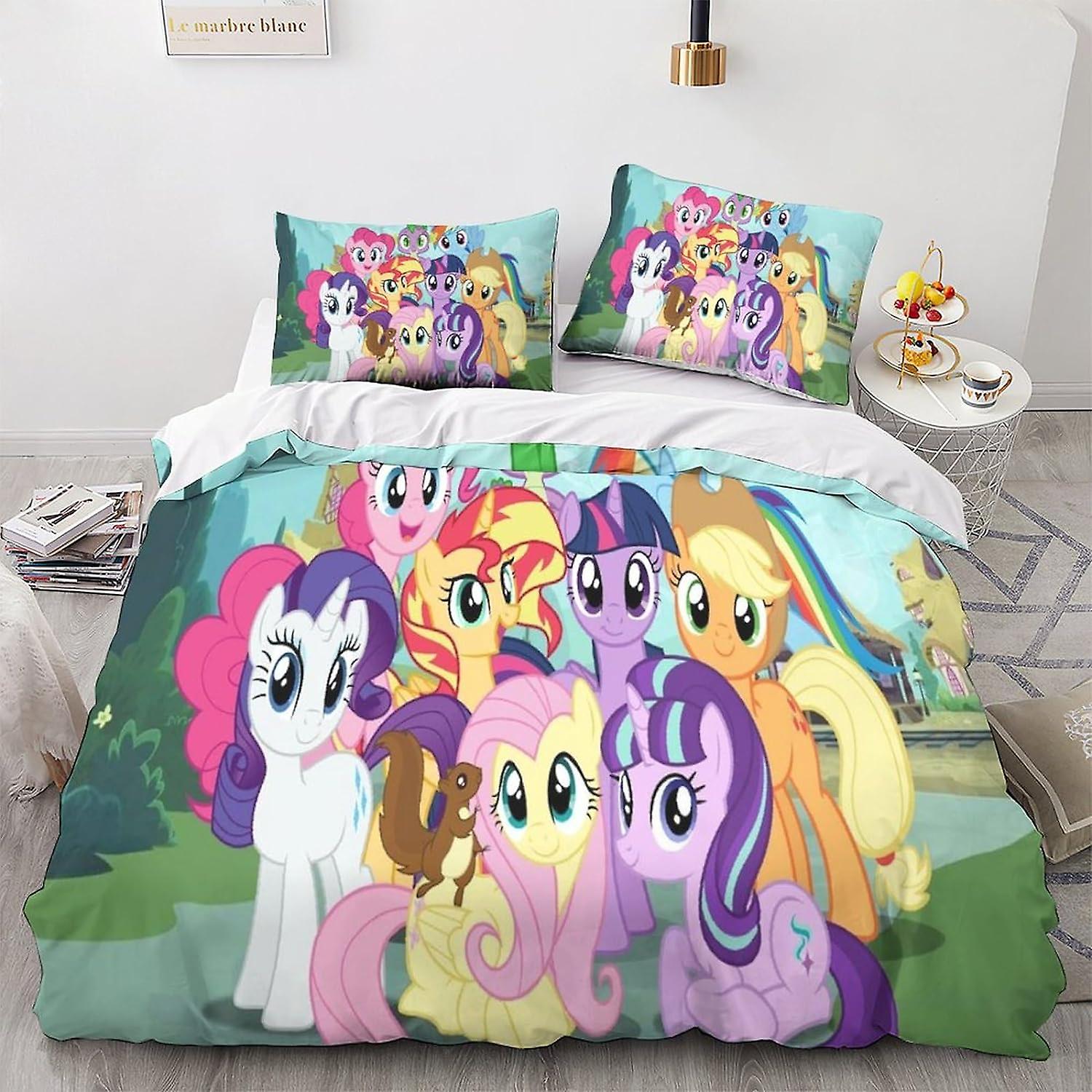 HOUKIG My Little Pony Duvet Cover Bedding Set 3D Anime Characters