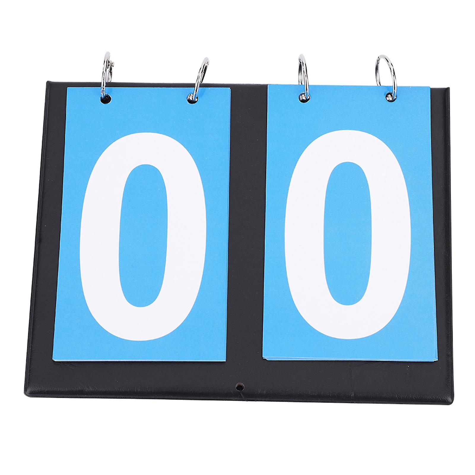 Portable Flip Sports Tennis Table Scoreboard Score Counter for Table Tennis Basketball(2 Digit Blue)