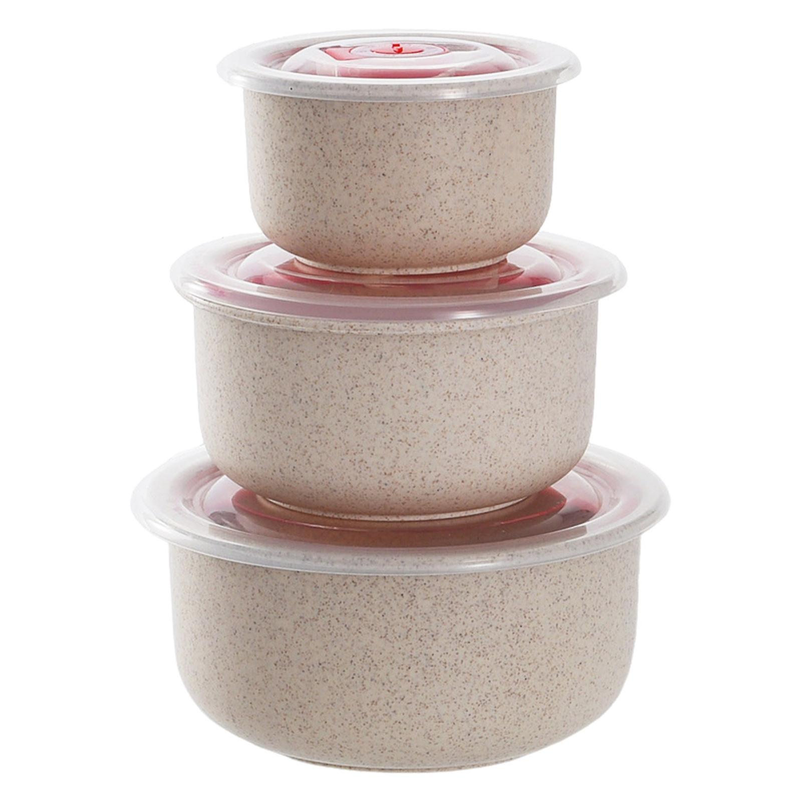 3pcs Food Storage Containers with Lids Microwave Storage Containers for Kitchen Storage Meal Prep Take Out