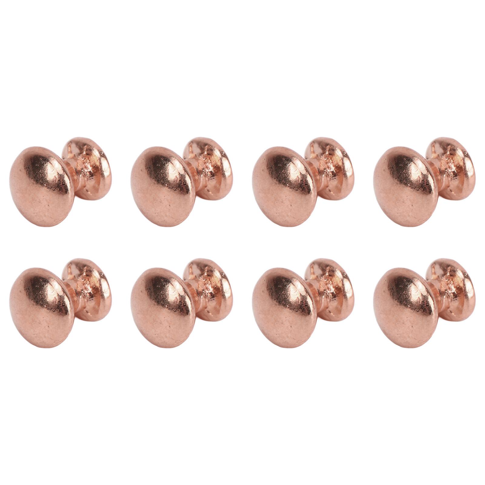 8pcs 1:12 Scale Miniature Round Head Pull Handle Metal Simple Style Dollhouse Door Handle Knobs Purple Bronze 