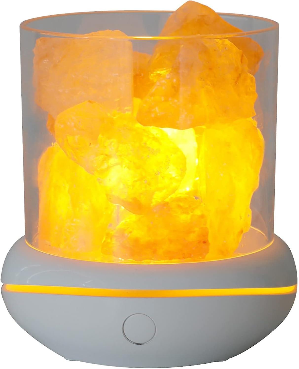 Aroma Diffuser Crystal Salt Stone Night Light Mist Humidifier USB Essential Diffuser Humidifier for
