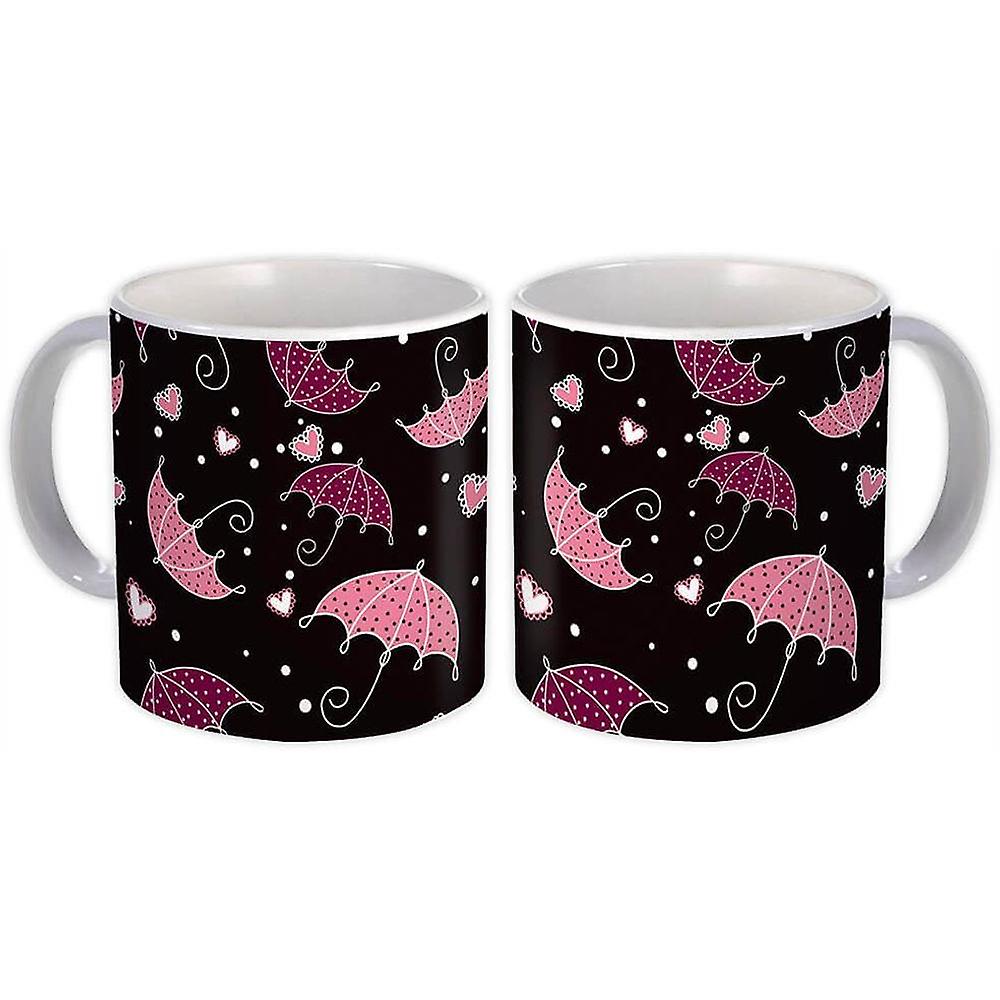 Gift Mug: Dotted Umbrellas Black