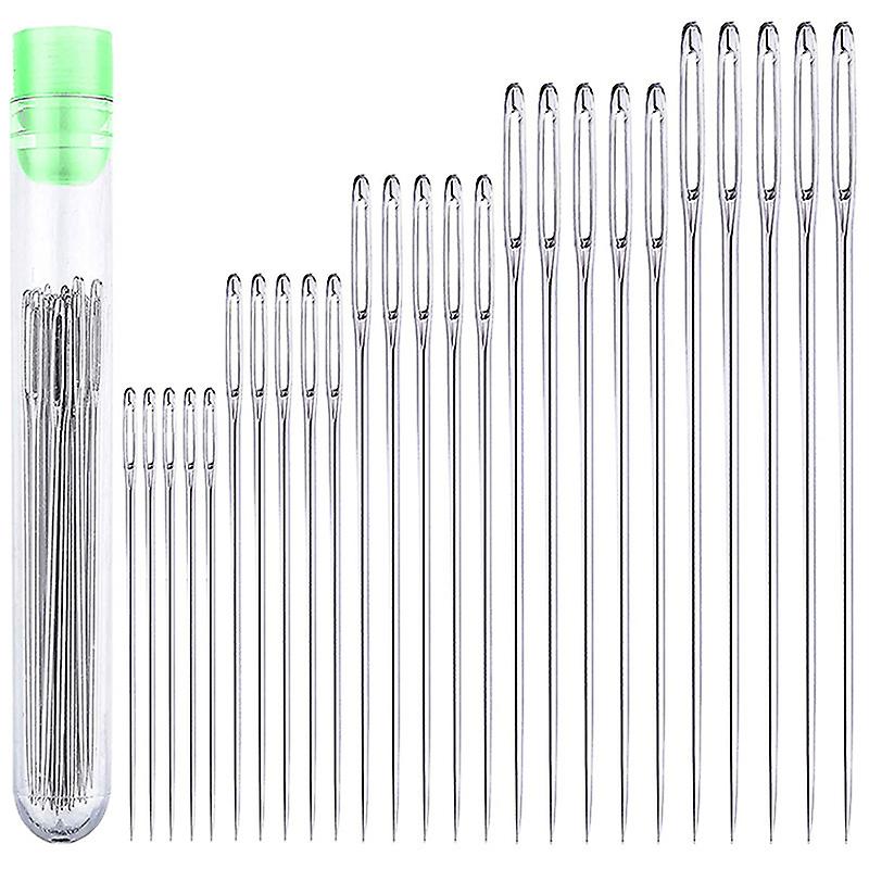 25 Pcs Large Eye Stitching Needles Sewing Handmade Leather Sewing Tool Set