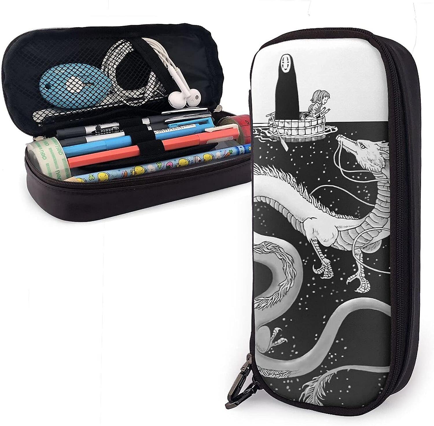 Spirited Away مقلمة جلدية مقلمة حقيبة قرطاسية مكتب صندوق تخزين محمول مجلد صندوق مستحضرات التجميل bd005406