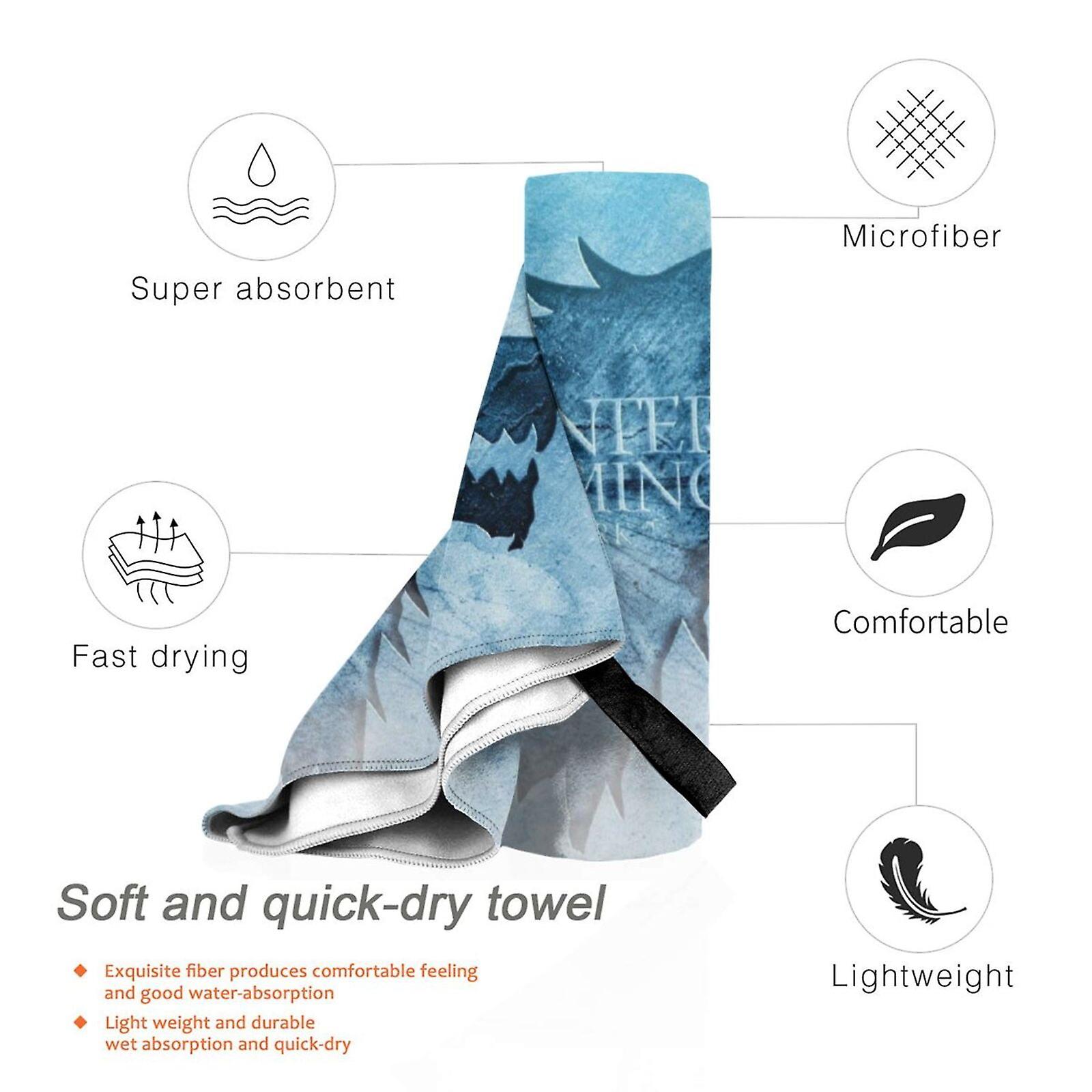 Dujiea Lightweight Quick-Dry Beach Towel With Pocket - 31.5x63 Inch, Microfiber, Sand Resistant - View #6