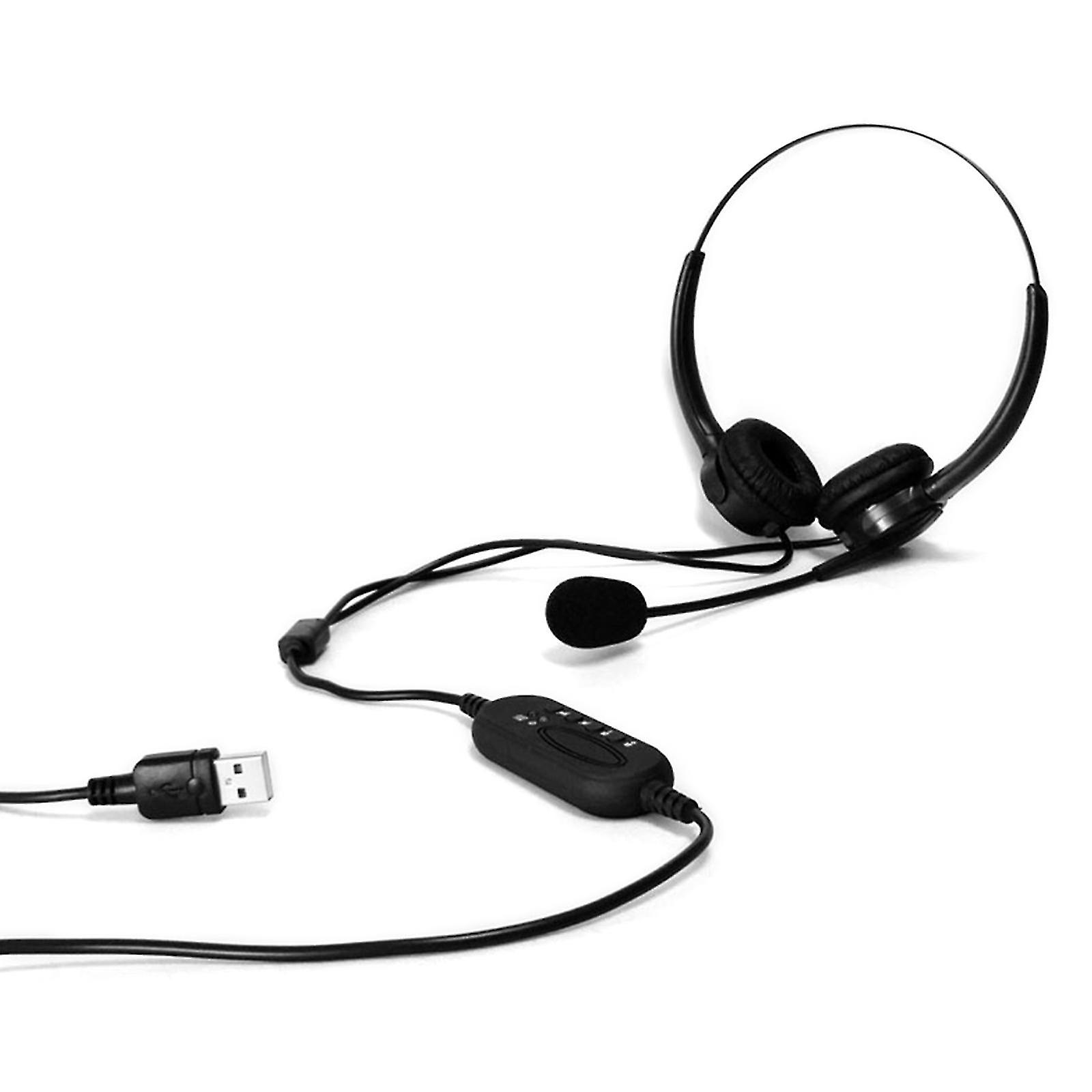 Usb Noise Reduction Headset With Microphone Gooseneck Mic Call Center