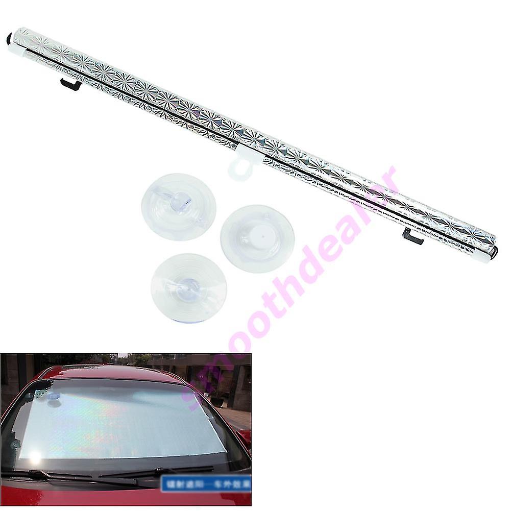 Silver 58*125cm Car For Sun Shade Windshield Rear Window Mesh For Sun Visors Ret