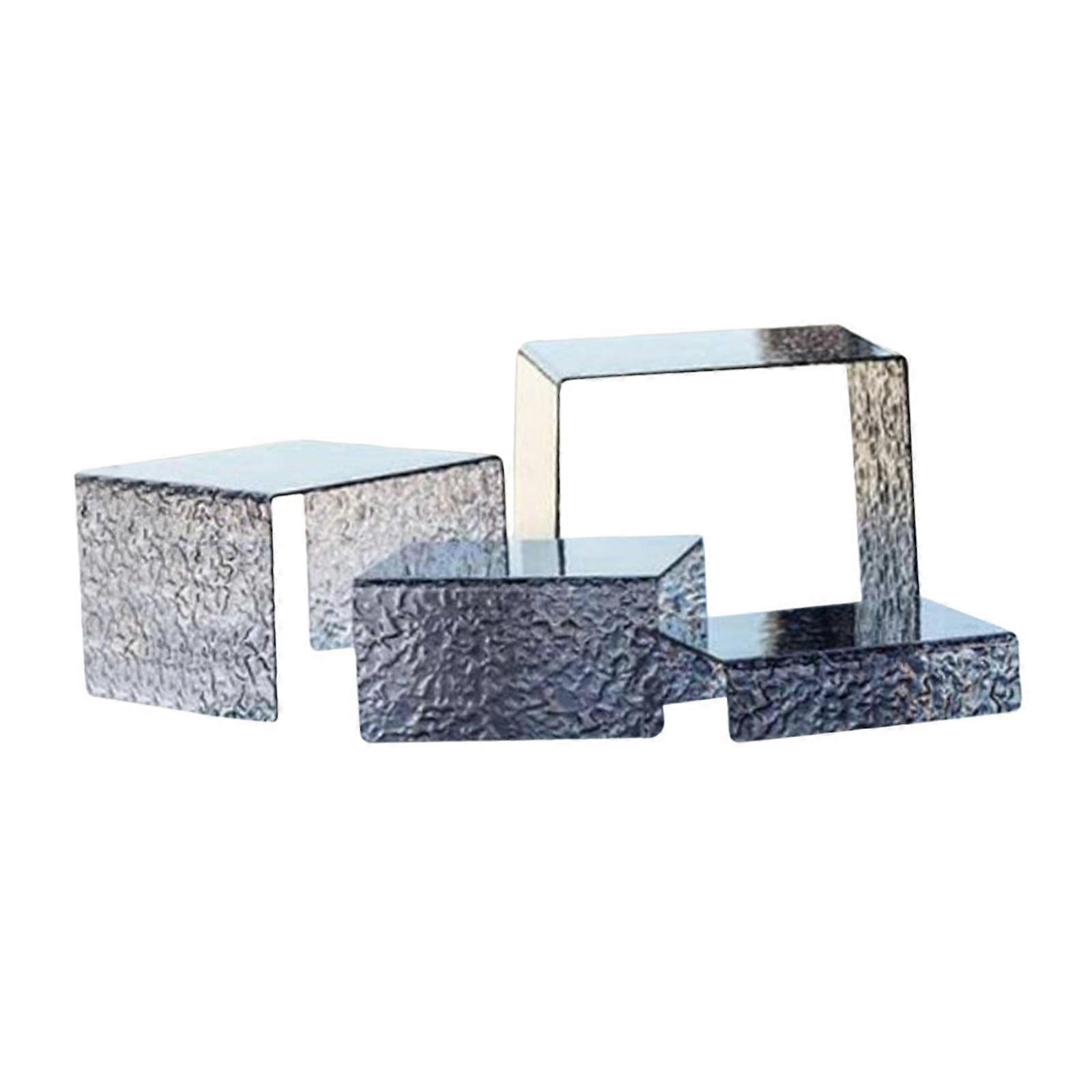 4x Acrylic Rectangular Display Nesting Riser Stands Cake Stand Buffet Riser