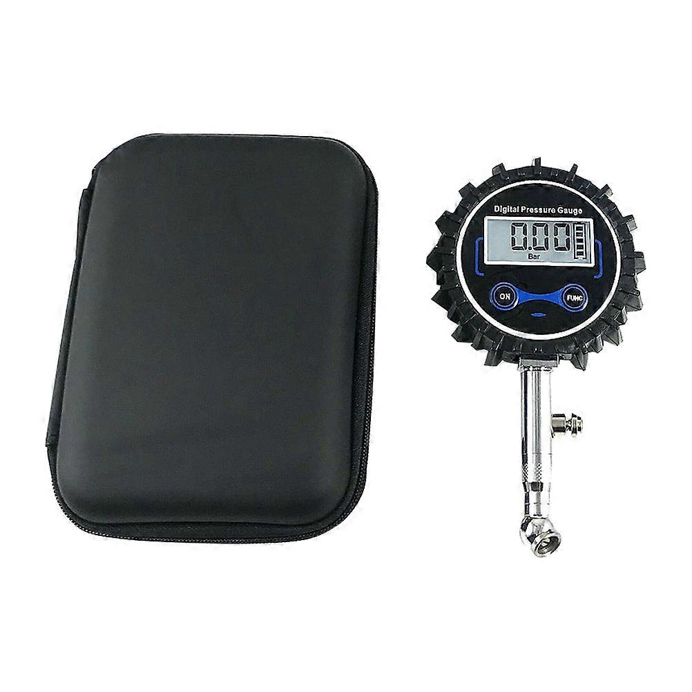1Pc High Precision Digital Car Tire Air Pressure Inflator Gauge LCD Display Vehicle Tester Inflation Monitoring Manometro (Black)