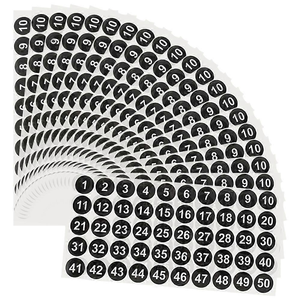20 Sheets of Number Stickers Number Label Stickers Number Stickers Number Labels