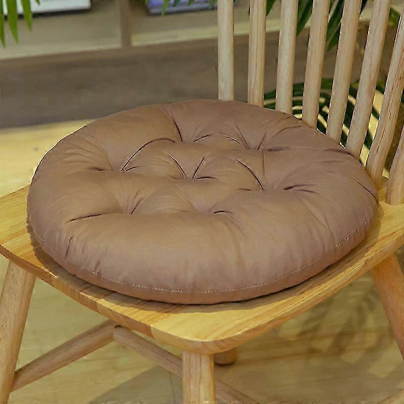 2stk runde utendørs puter, utendørs stol puter runde seteputer stol sete pute gulv pute, 40 * 40cm, gurkemeie