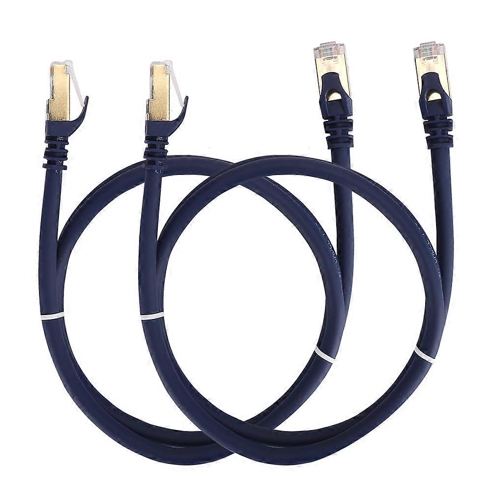 2pcs Cat8 40Gbps 2000Mhz Ethernet Cable RJ45 Network Cable LAN Patch Cord 1m