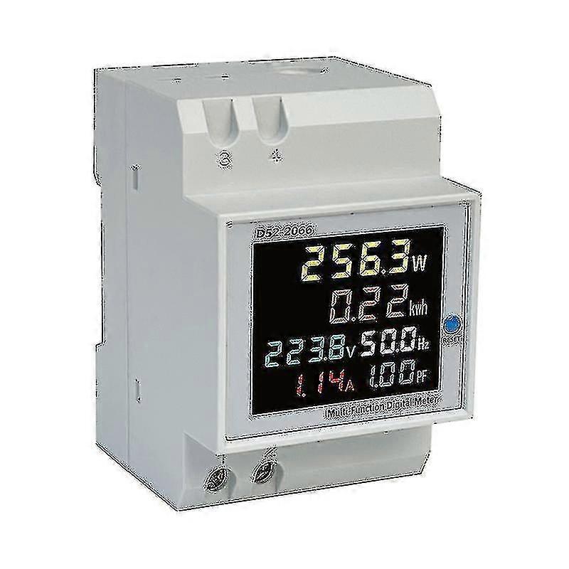 6in1 Ac 110v 220v 380v 100a Power Meter Electric Energy Meter Power Monitor-colorb