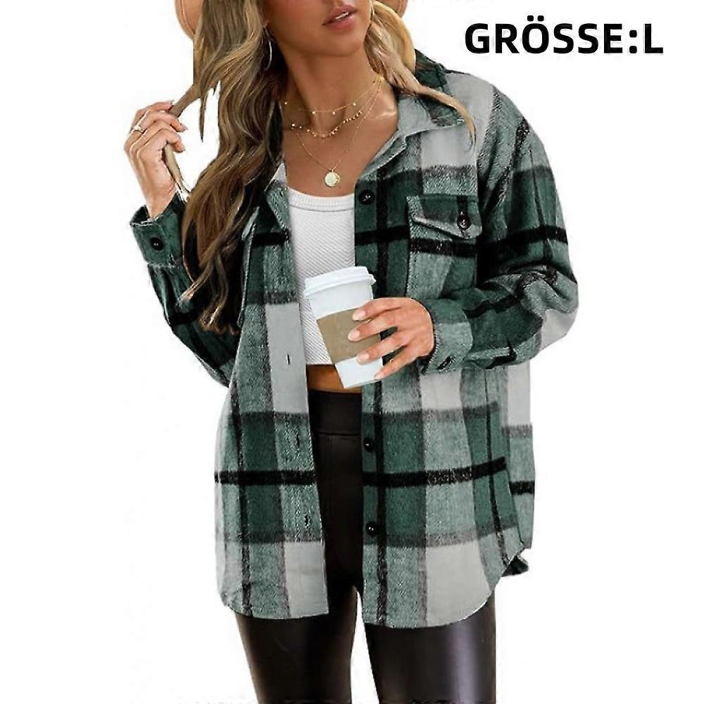 Giacche camicia, giacche a quadri, camicette a maniche lunghe, top camicia button-down