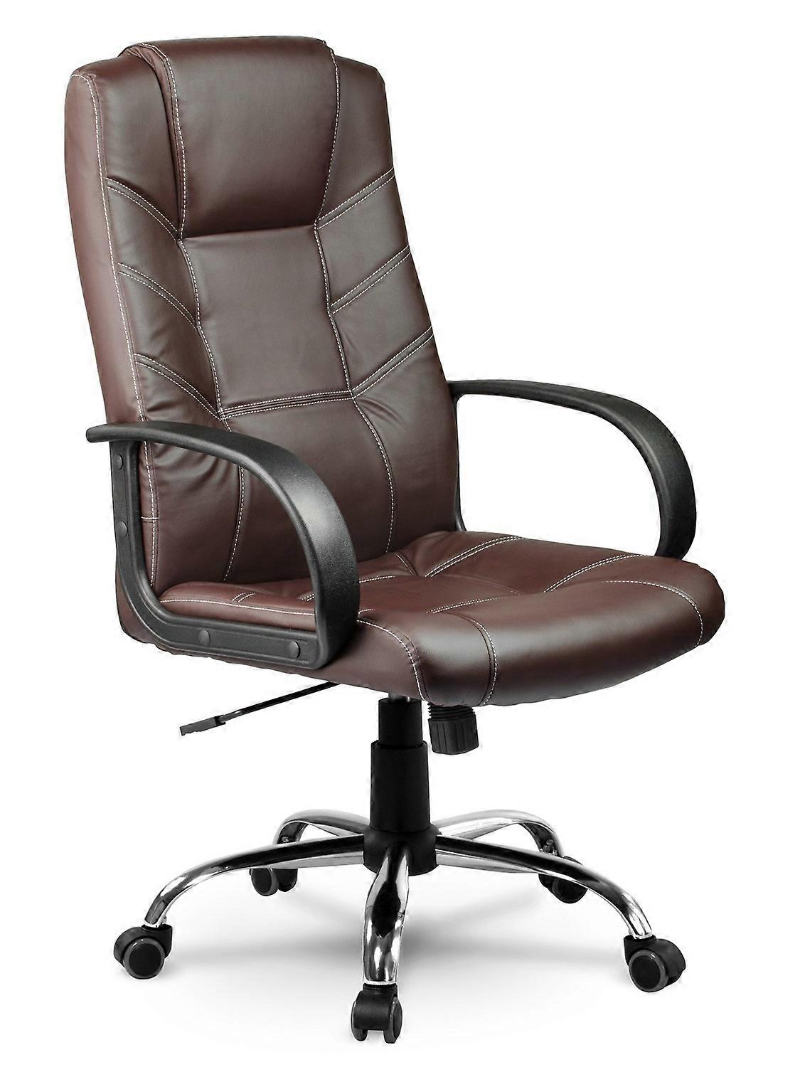 Luxury Leather Office Chair - Sofotel EC-221 Brown