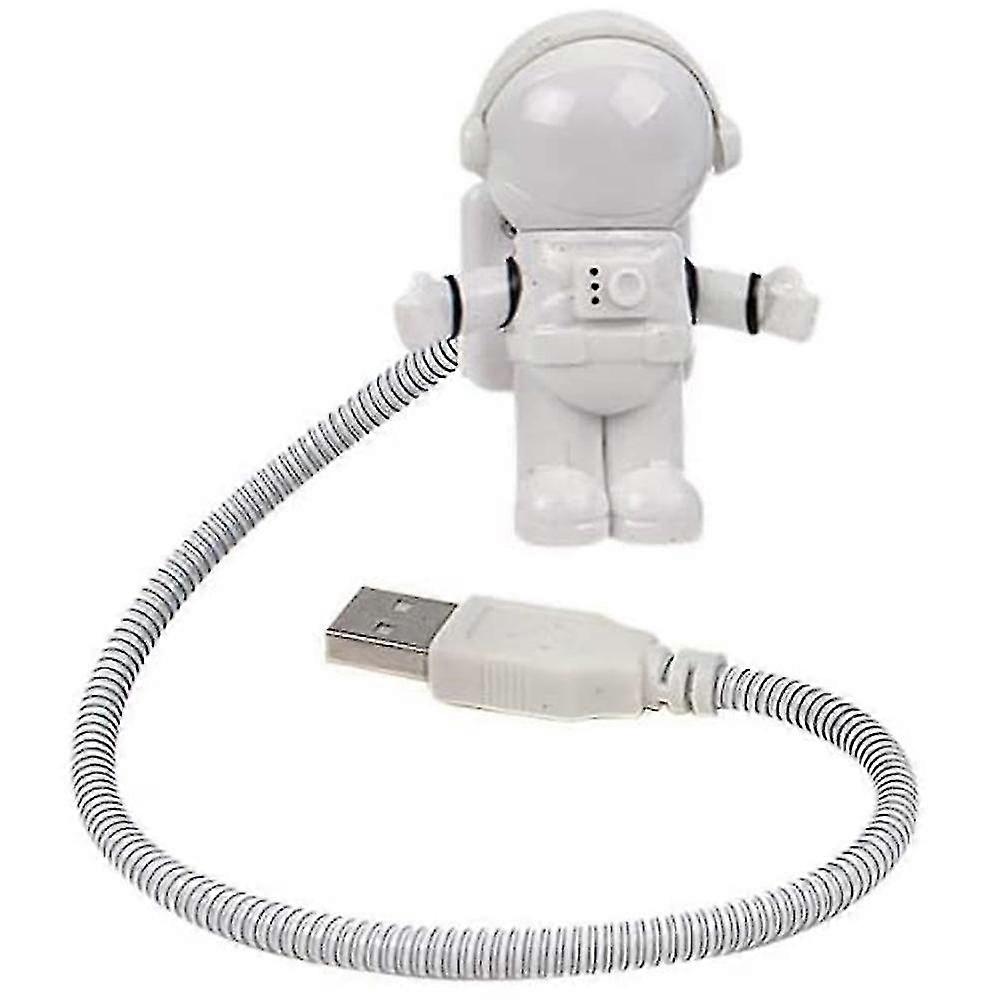 Spaceman Lamp Flexible Mini Usb Led Lamp Light Compatible With Laptop Notebook Light White N