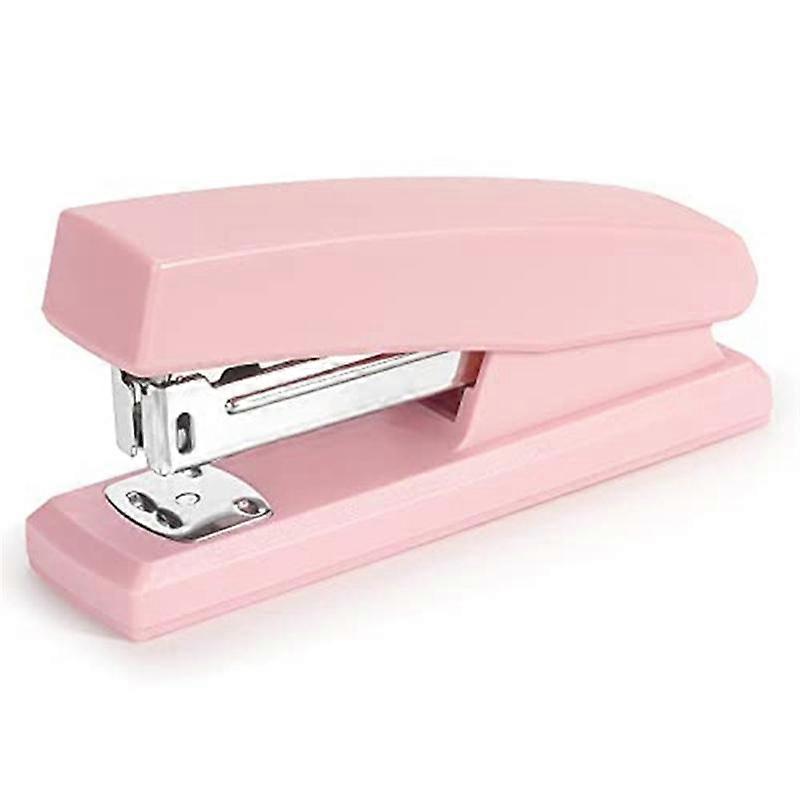 Stapler, Office Stapler, Stapler for Desk Portable Staplers Office Supplies (Pink)