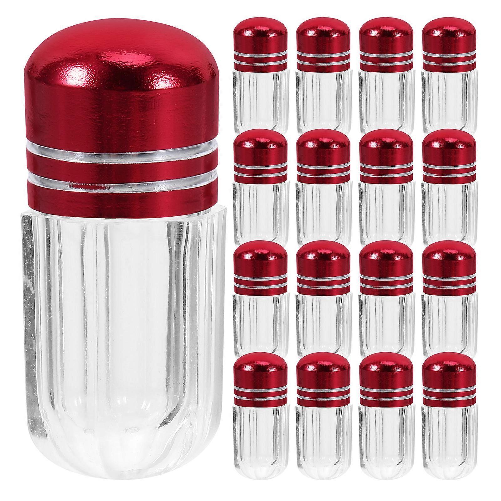 20pcs Empty Plastic Medicine Bottle Vial Container Refillable Bottle Pill Holder