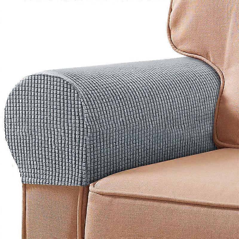 Set Of 2 Jacquard Stretch Sofa Armrest Covers Non Slip Furniture Protector Armrest Covers For Recliner Sofa