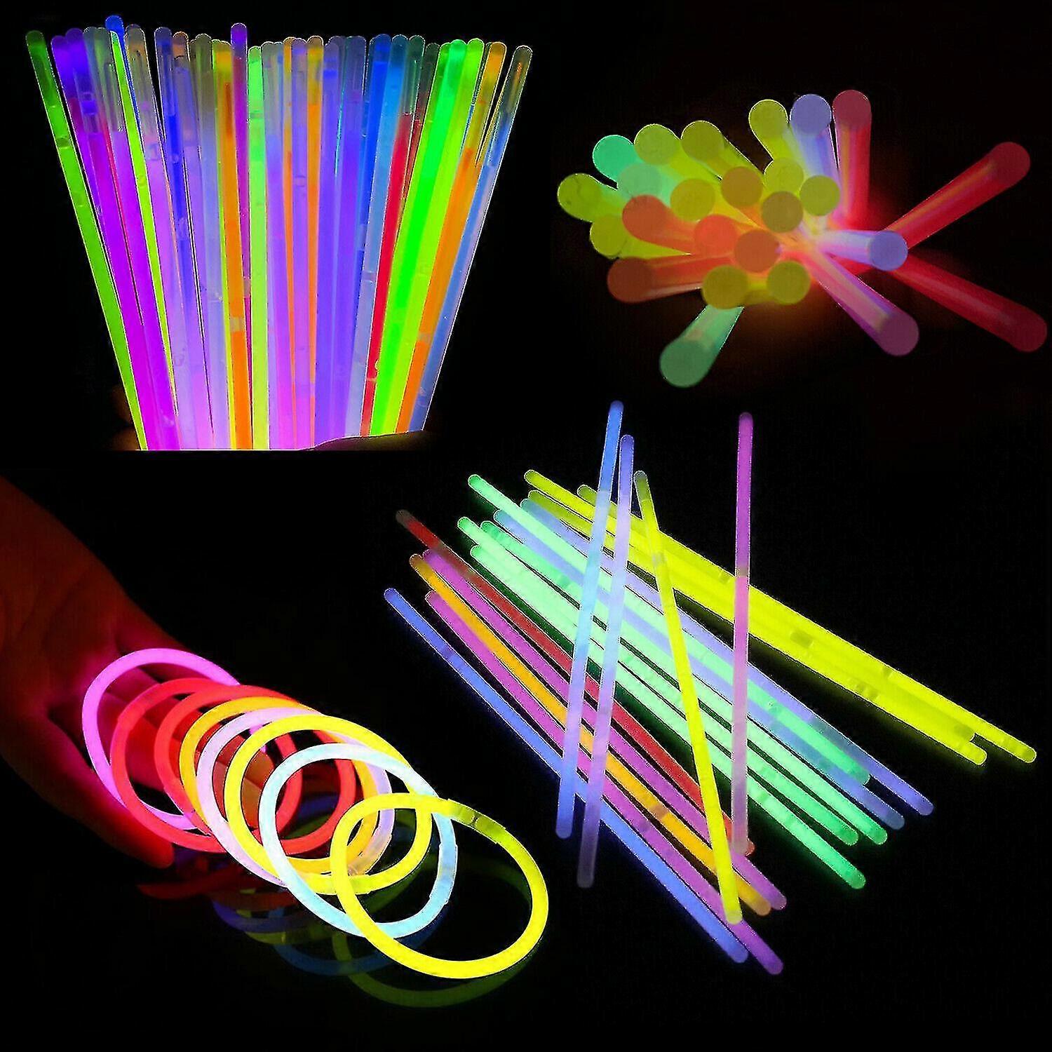 10 ~300pcs Glow Sticks Βραχιόλια Κολιέ Νέον Χρώματα Κόμμα Μπομπονιέρες Rave Δίσκος