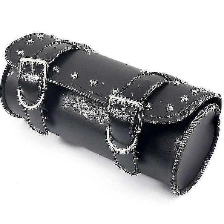 Motorcycle Handlebar Bag Motorcycle Fork Tool Bag Motorcycle Tool Bag Pu Leather With 2 Straps