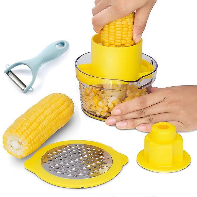 4 in 1 Multi-Function Corn Cob Stripper,Grater and Measuring Cup