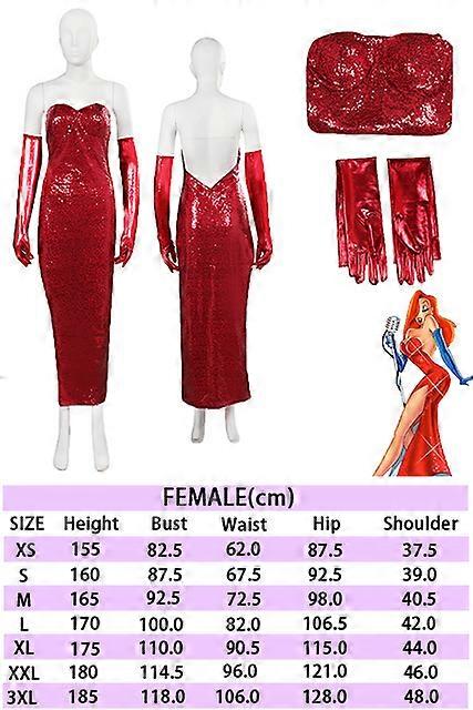 Movie Who Framed Cos Roger Rabbit Jessica Cosplay Costume Sexy Dress ...