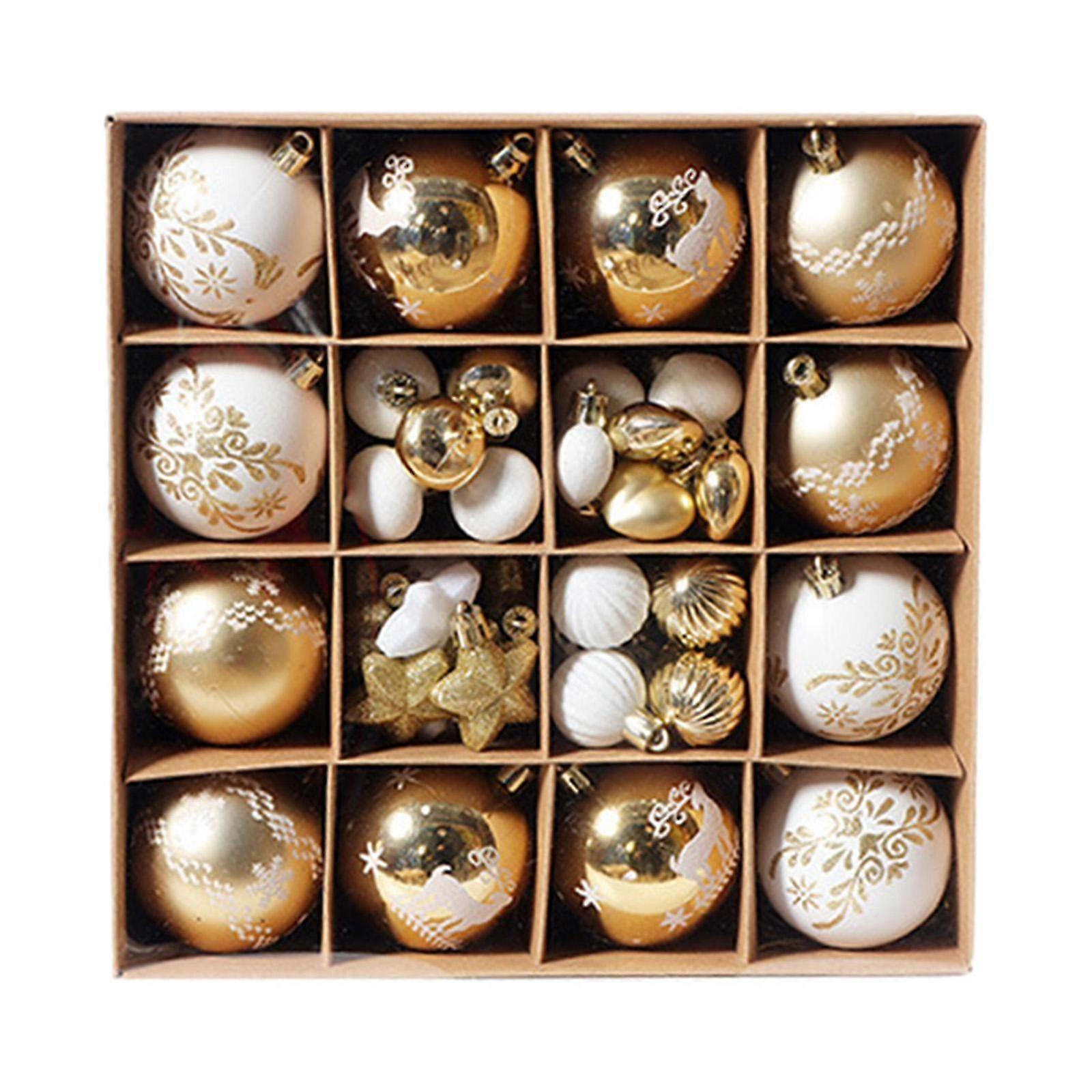 Exquisite 52x Xmas Tree Hanging Decoration With Hanging Loop Christmas Balls Ornaments Aureate