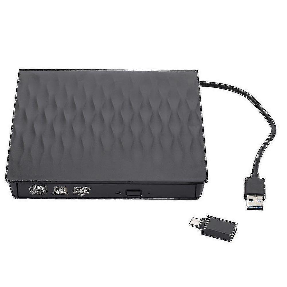 External Usb 3.0 Dvd Rw Cd Writer Slim Carbon Grain Drive Burner Reader Player For Pc Laptop Optica