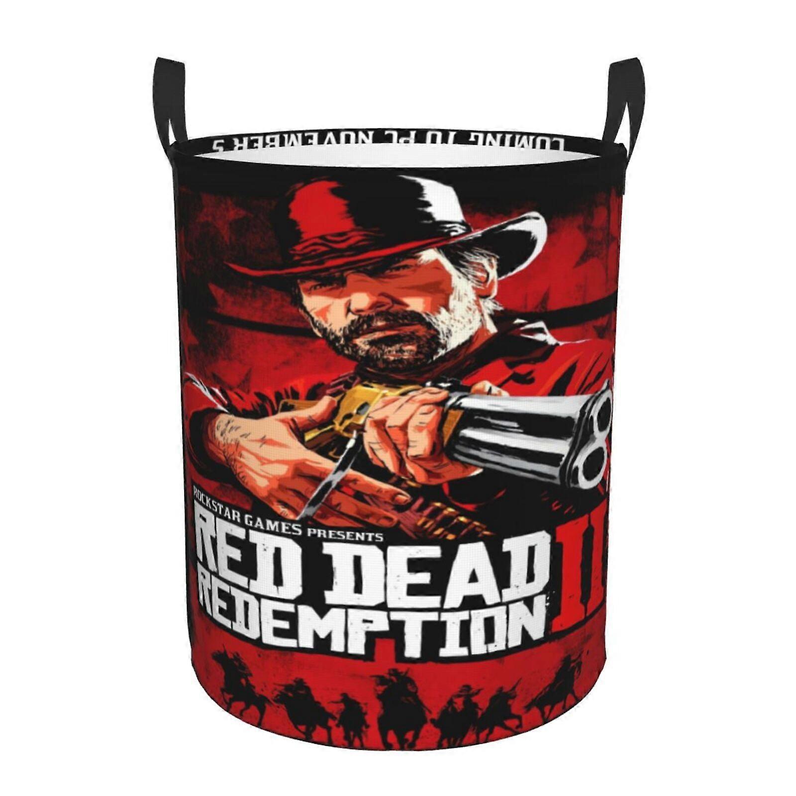 Red Dead Redemption Laundry Basket, Collapsible Laundry Hamper, Dirty Clothes Hamper,Waterproof Clothes Hamper,Foldable -SYS26984