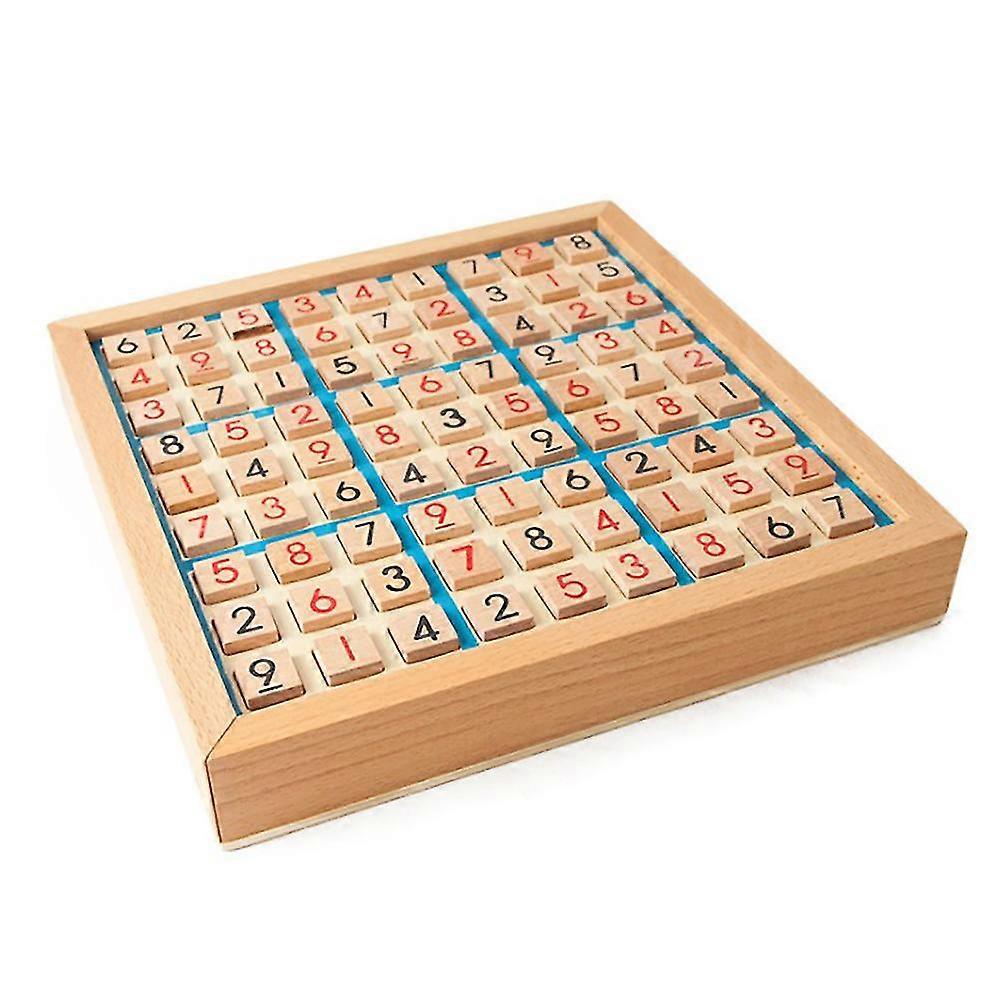 Wooden Sudoku Board Game With Drawer Math Brain Teaser Desktop Toys With Sudoku Puzzles Book
