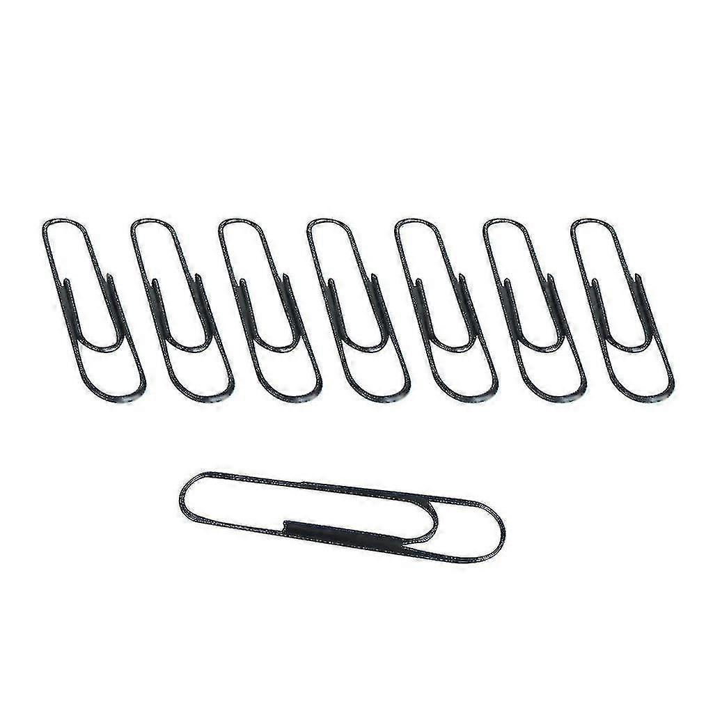 100pcs Black Office Paper Clip School Supplies Study Article