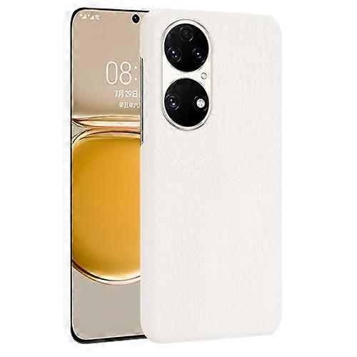 For Huawei P50 Shockproof Crocodile Texture PC + PU Case