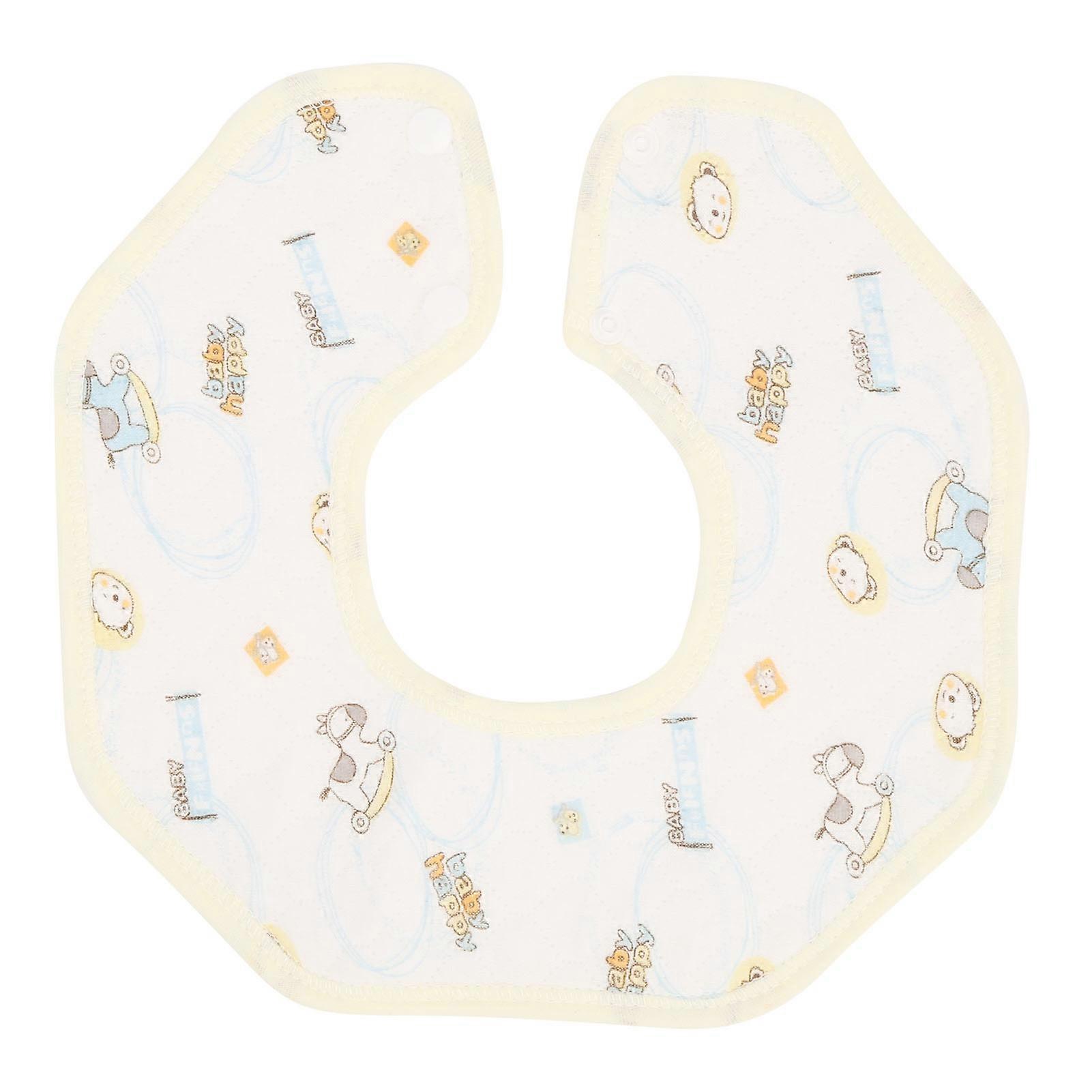 Baby Unisex Cotton Bibs Soft Comfortable Absorbent Saliva Towel for Drooling EatingLinght Yellow