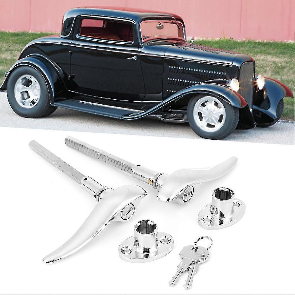 Outside LOCKING Door Handles Matching Locks Exterior Door Handle Set Fit For Ford 1932 3 Window Coupe And 1933 1934 Ford Closed Car