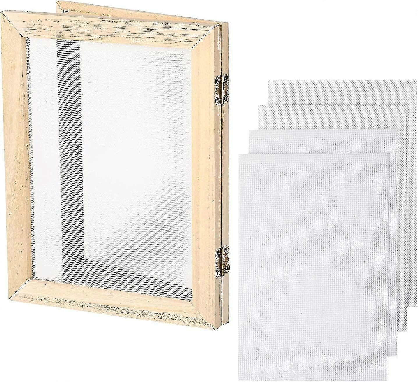 Wooden Paper Making Mould A5 Size 7.5 X 9.8 Inch Paper Making Frame And Papermaking Screen Kit For Diy Paper Craft