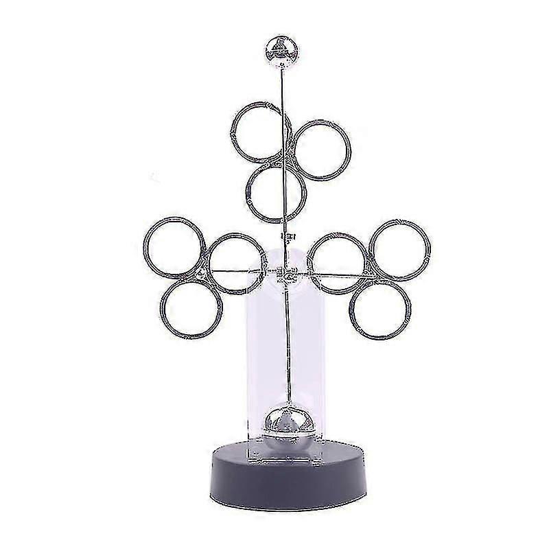Electronic Perpetual Motion Rotation Model Celestial Kinetic Decor(1 Pcs, Silver)