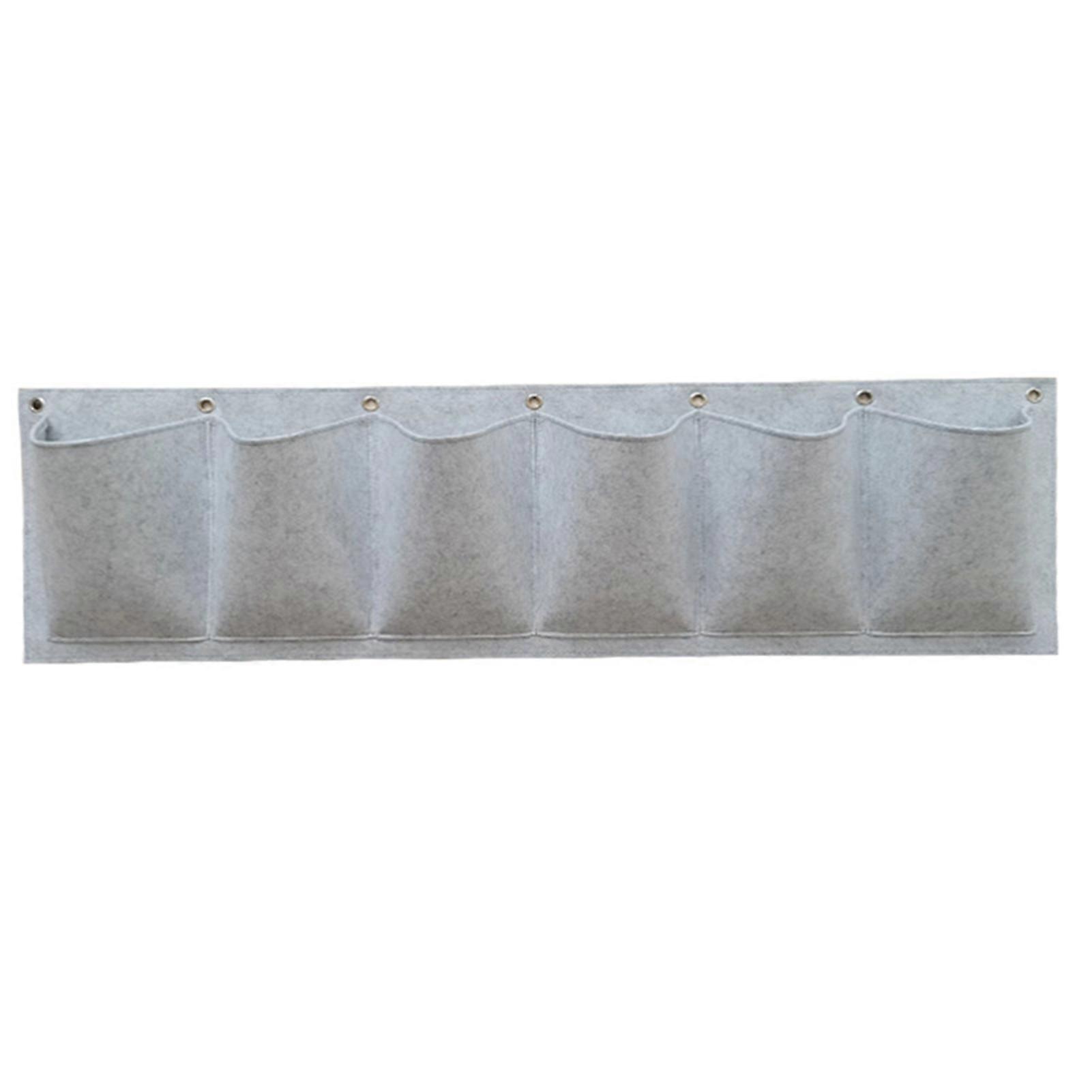 Felt Grow Bags 6 Pockets Non-perishable Suspendable Gardening Tools Hanging Planting Bag for Yard KAESI