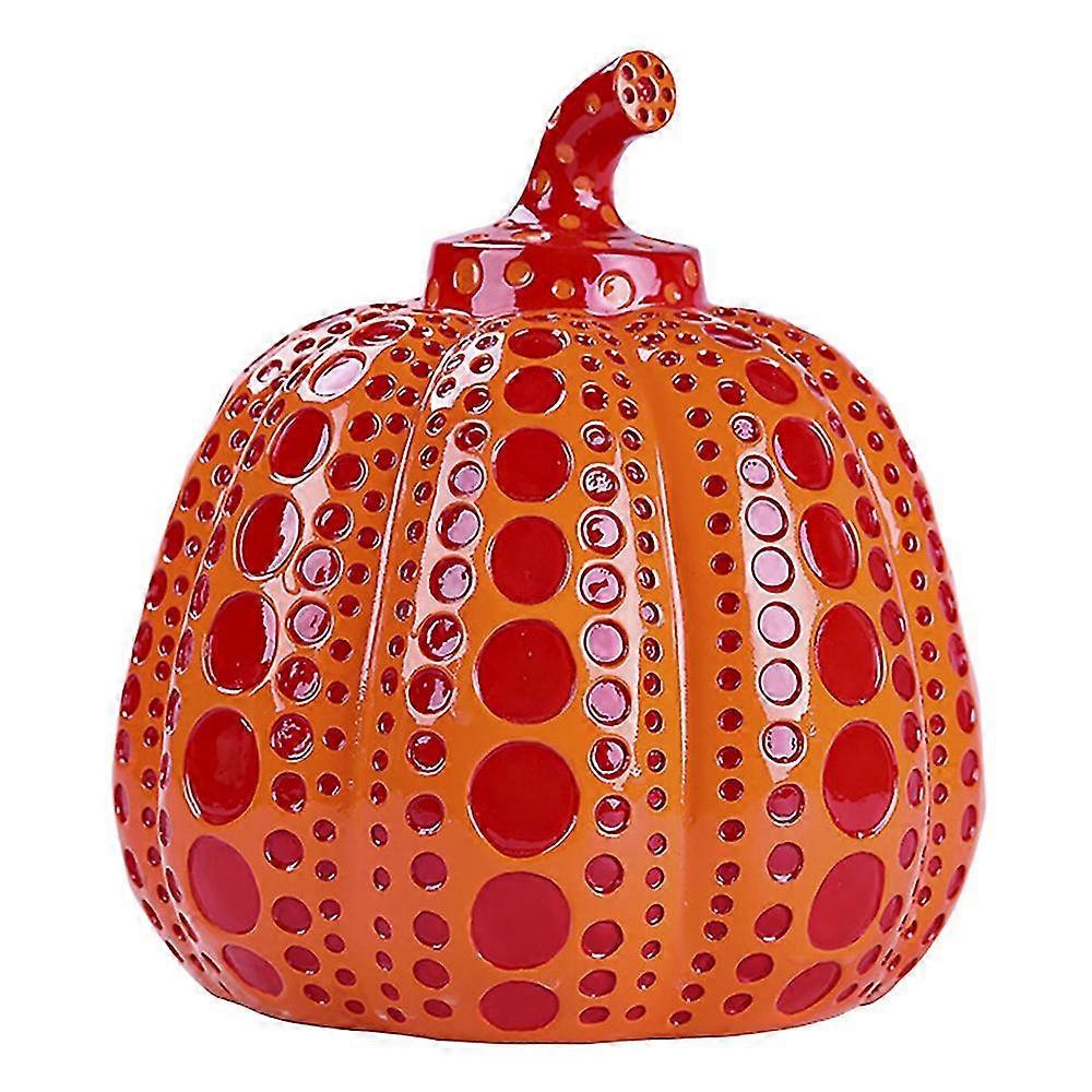 Modern Sculpture Polka Dot Art Pumpkin Ornaments Pumpkin Statue for Interior Home Room Decor Crafts