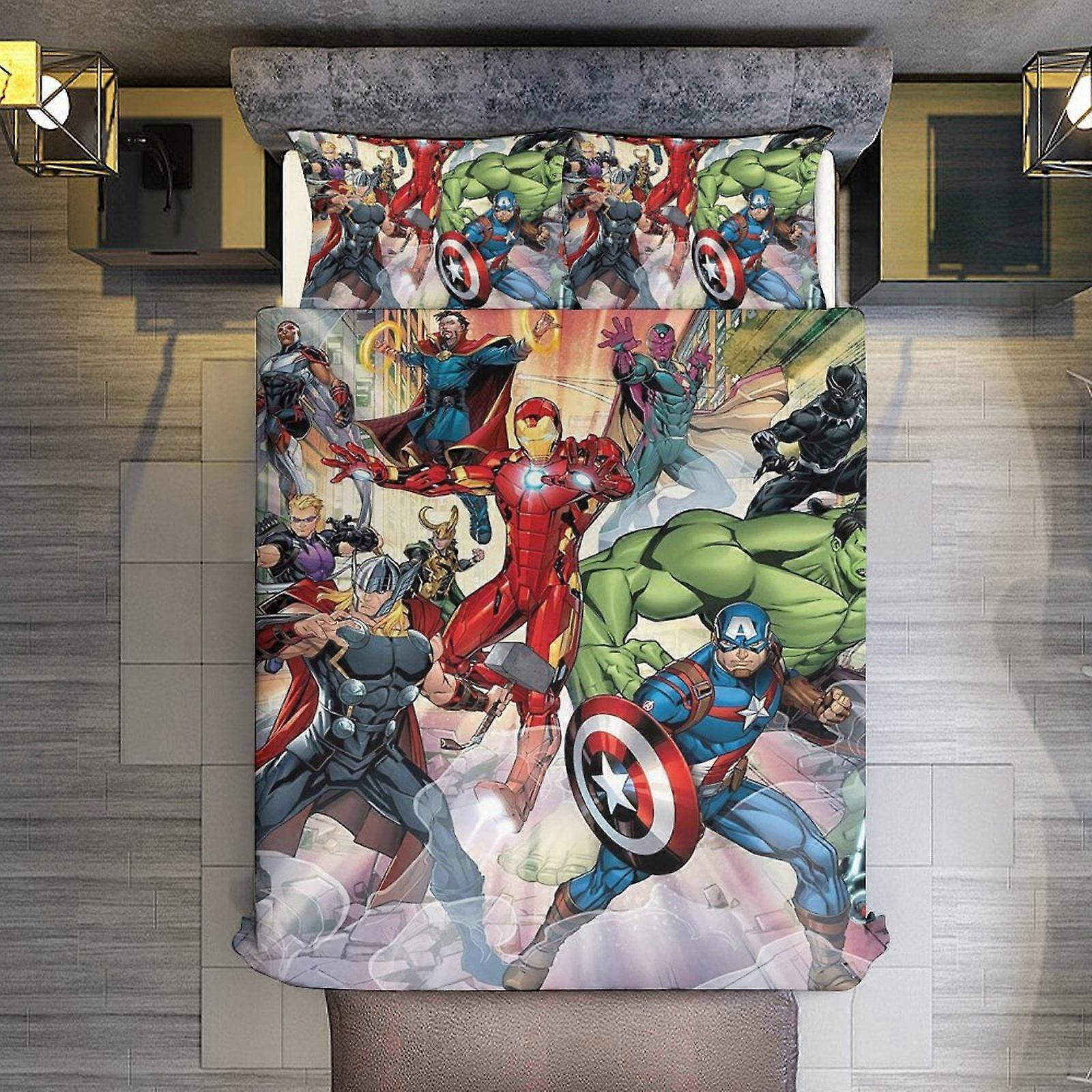 v3191  Bed Sheets Bedding 3 Piece Bedding Set,Marvel-Spider-Man Comforter Set for Kids Boys Teen Men Tween 3D Lightweight Microfiber Bedding Sets (1 D