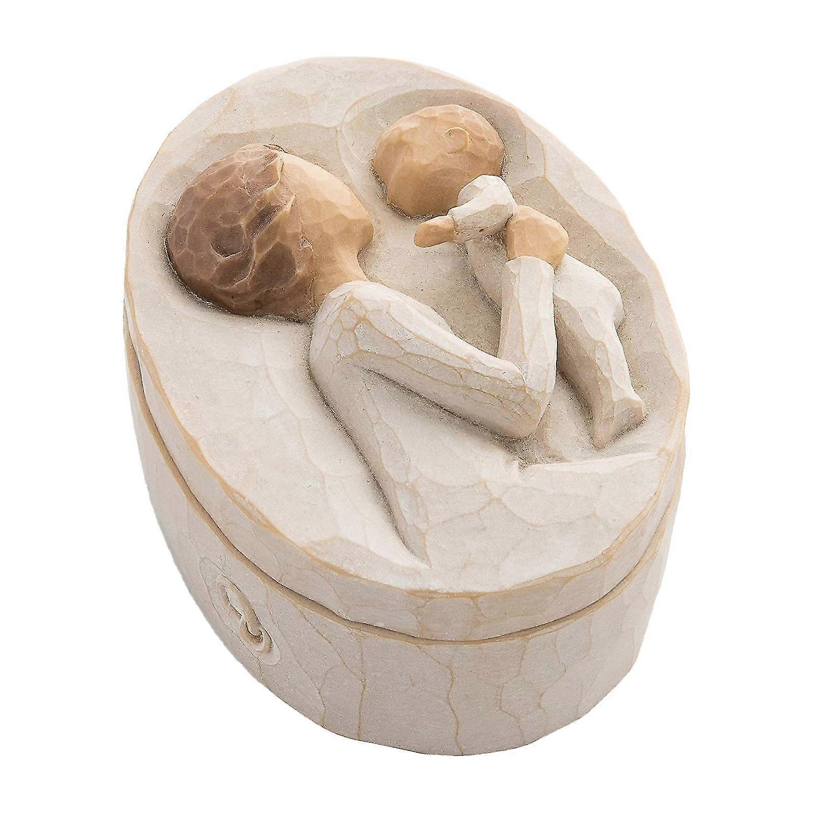 Affection, boîte à souvenirs sculptée à la main, fille avec son animal de compagnie, cadeaux en résine pour anniversaire, fête de Noël